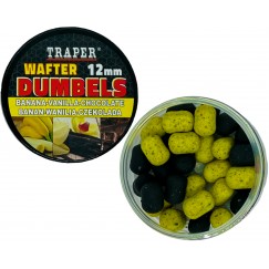 Бойлы Traper Boilies Dumbels Wafter 12 мм/40 г Banan/Wanilia/Czekolada (Банан/Ваниль/Шоколад)